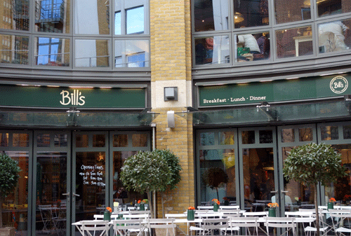 Bill's Restaurant Covent Garden Afternoon Tea