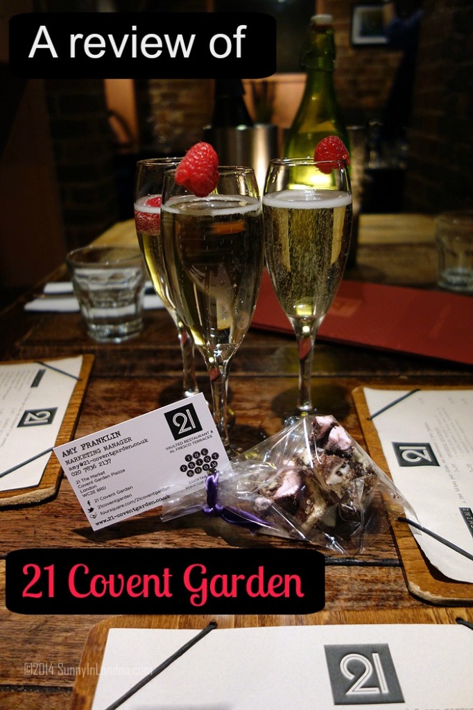 21 Covent Garden London Restaurant Review
