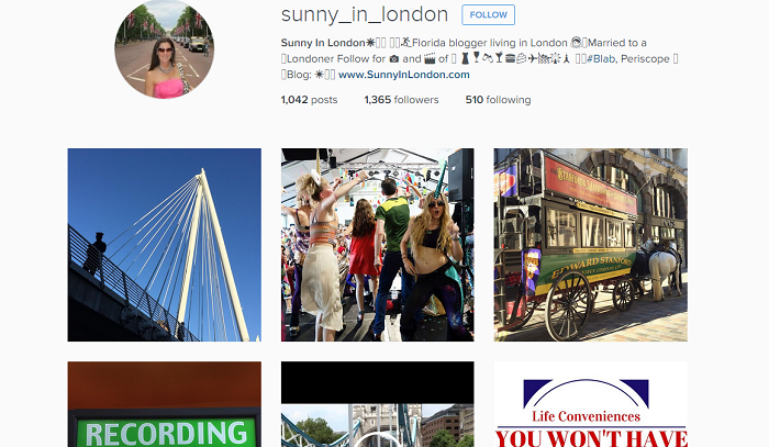 Americans living in London instagram sunny_in_london