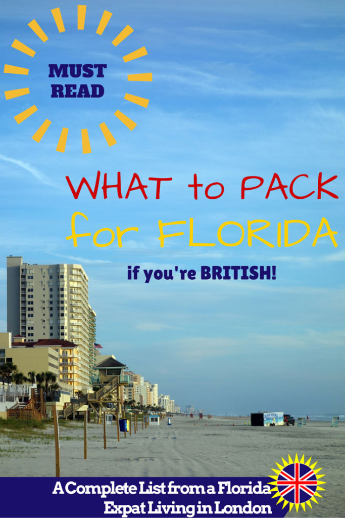 A list of what to pack for Florida for British tourists going on holiday to the Sunshine State