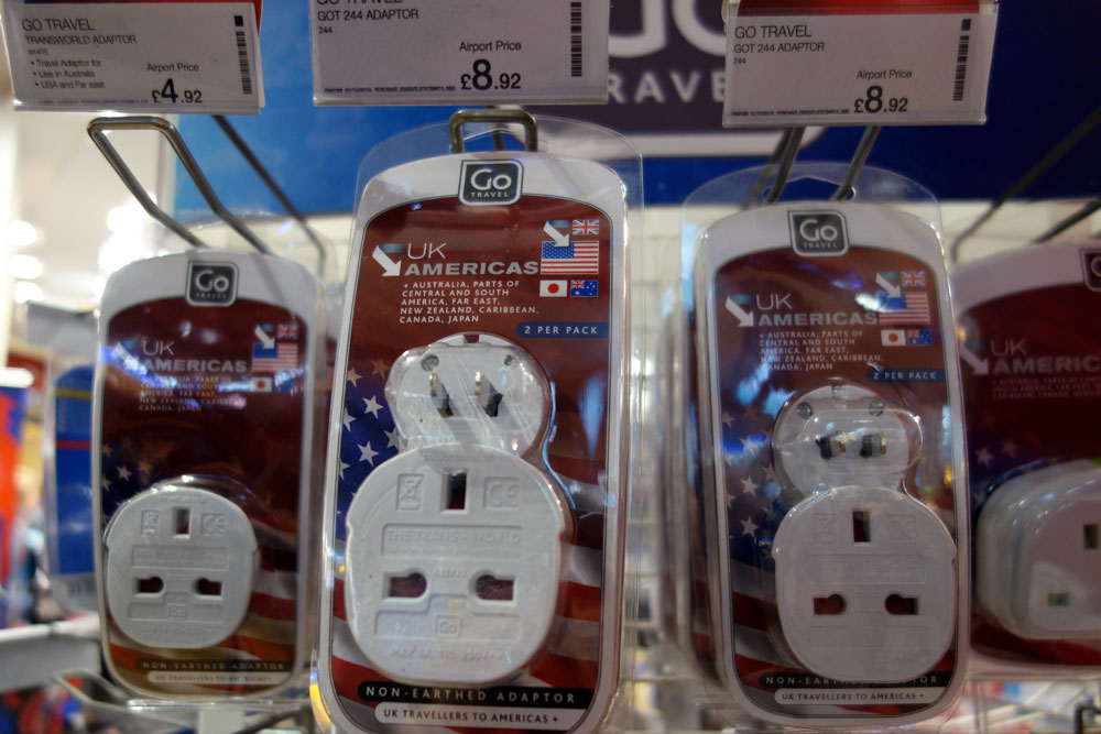 Duty Free Price Electric Plugs Heathrow Shopping