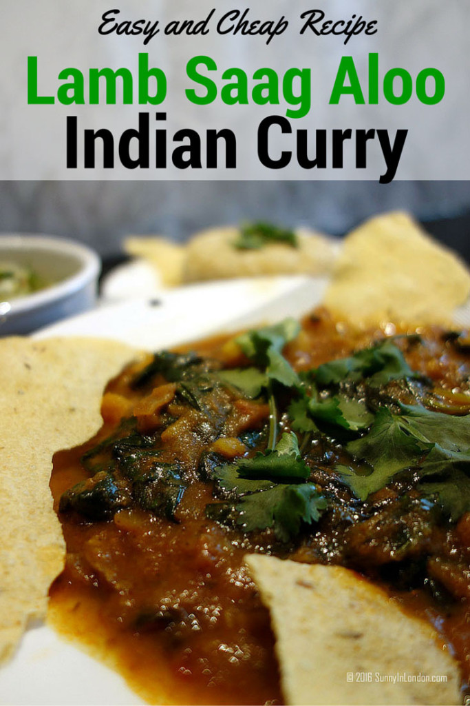 An Easy and Cheap Lamb Saag Aloo Recipe for Spinach and Potato Indian Curry from a British man in London