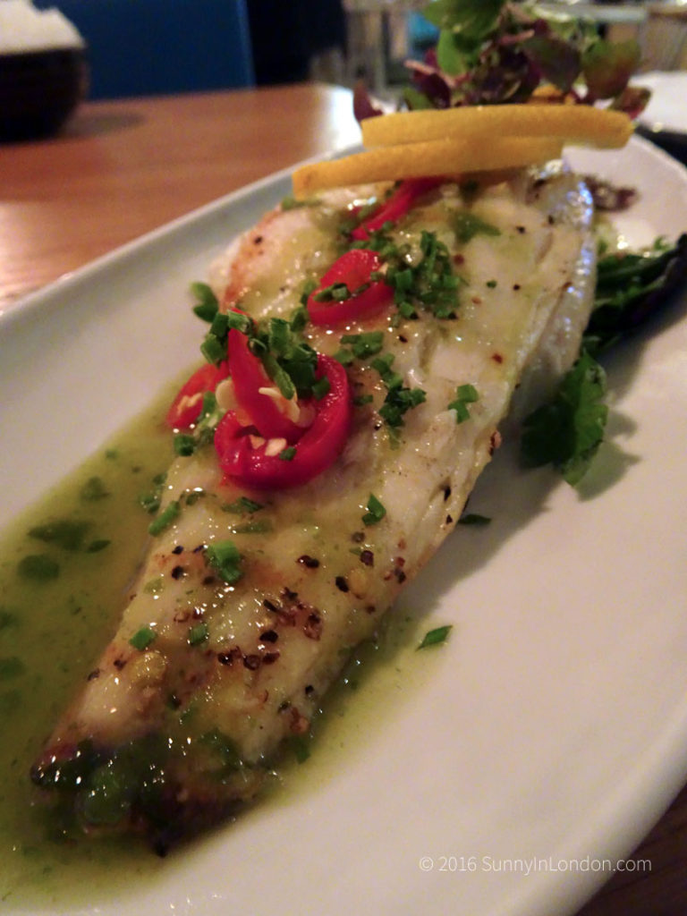 Chi Kitchen London Review Debenhams sea bass chilli lime