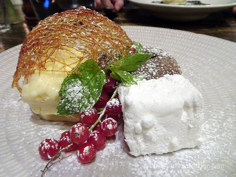 The Holly Bush Pub Hampstead Review London Guide Choclate Fondant Tart