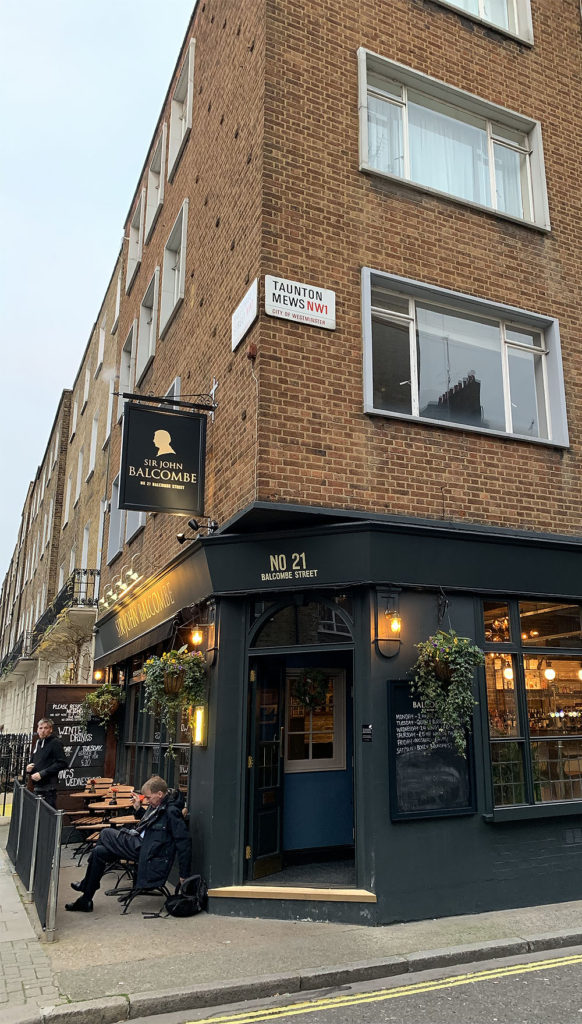 Sir John Balcombe Pub Review Marylebone London