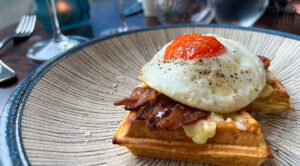 m-restaurant-canary-wharf-review-bottomless-brunch-st-tropez-waffle-sandwich