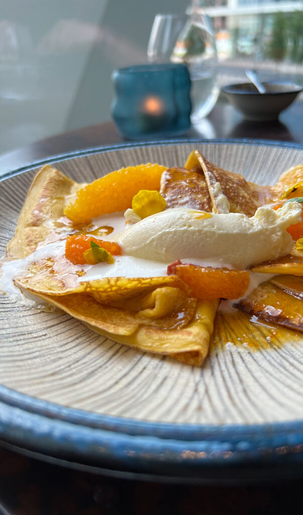 m-restaurant-canary-wharf-review-bottomless-brunch-st-tropez-crepes-suzette