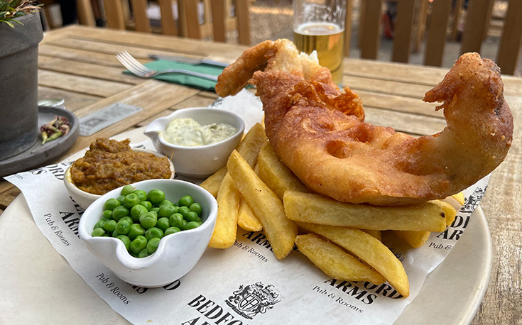 The Bedford Arms Youngs Hotel Greater London fish and chips