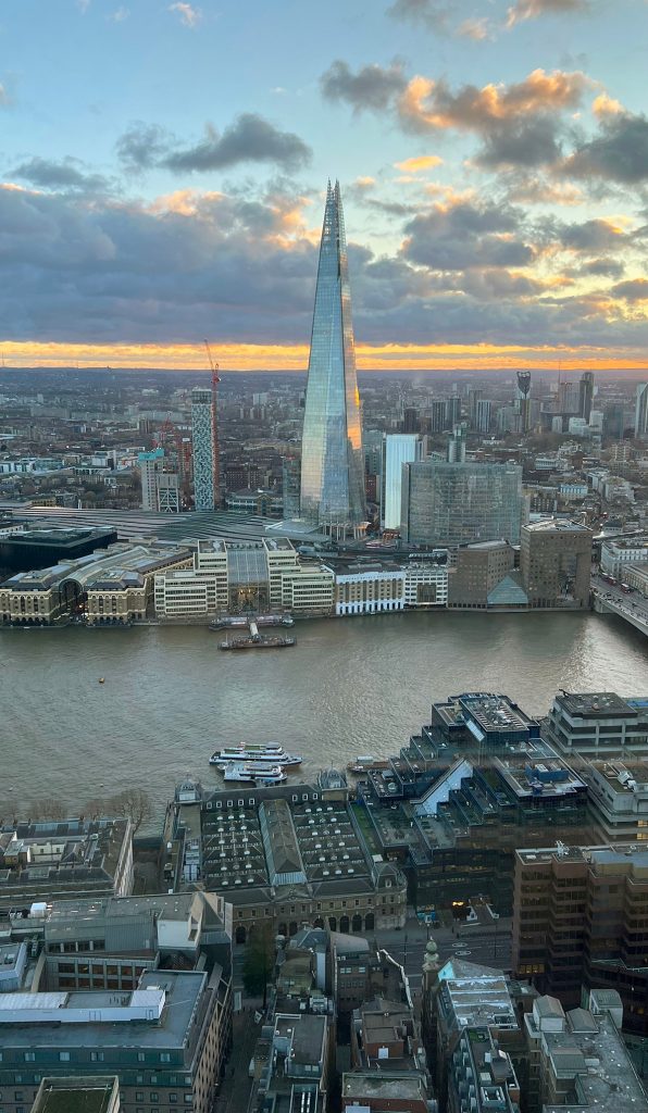 Free Things to Do in London View from Sky Garden at Sunset