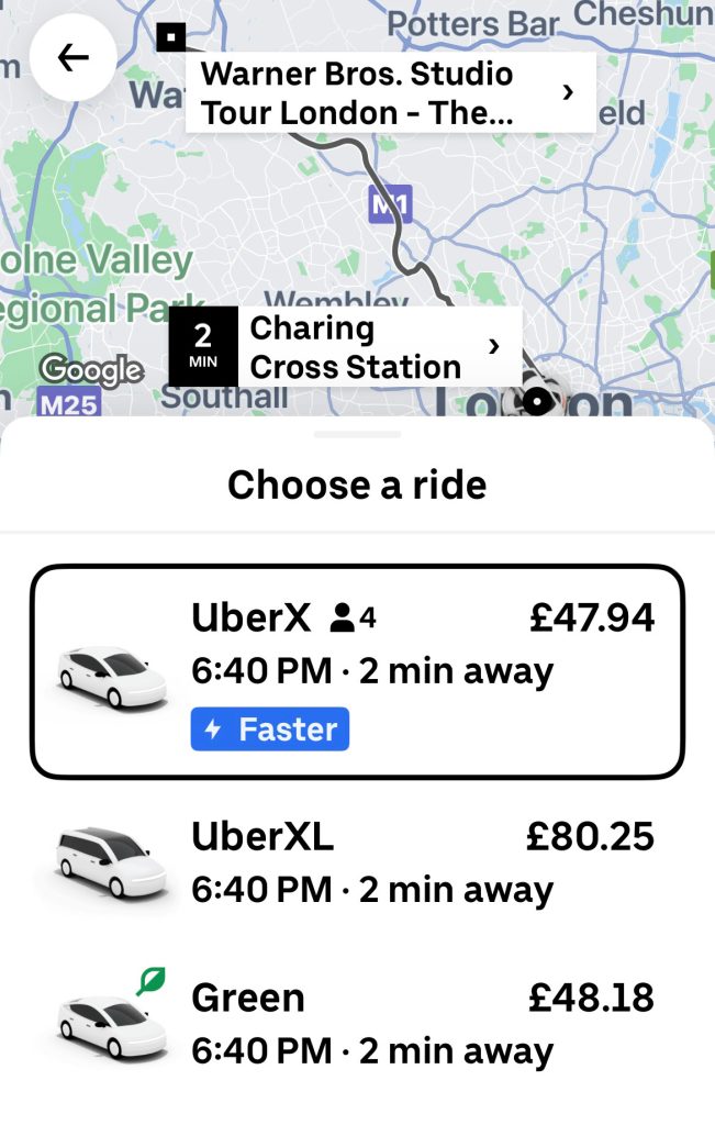 uber-harry-potter-studio-tour-london-directions